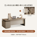 2.4m short office desk + office chair + 2.4m file cabinet