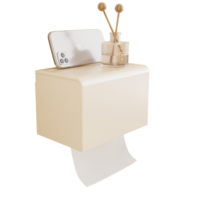 Cream Wind Bathroom Toilet Toilet Tissue Box No Punching Shelf Toilet Paper Holder Roll Paper Carton Tissue Holder