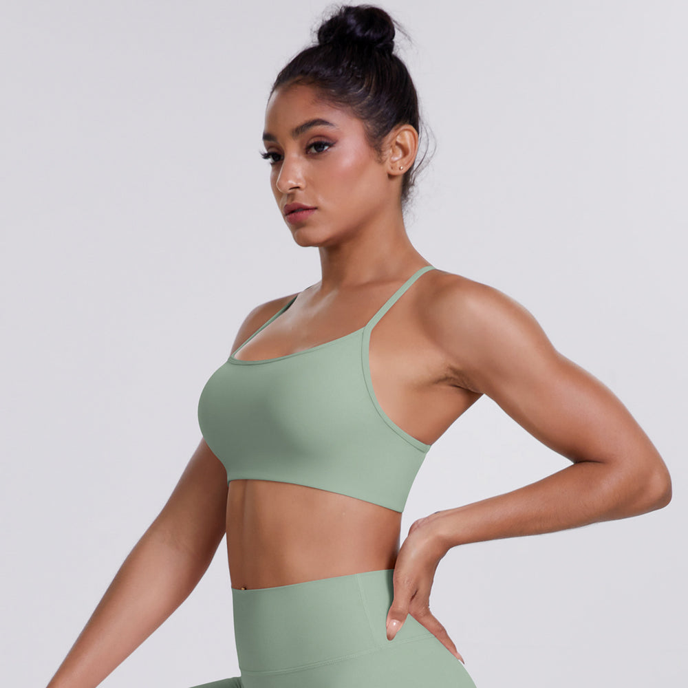 New cloud-feel yoga top: criss-cross back yoga bra tank top - breathable, quick-drying fitness sports bra for women