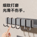 Wholesale storage rack hooks kitchen hanging rack j-shaped hook solid space aluminum nail-free hook movable card hook accessories