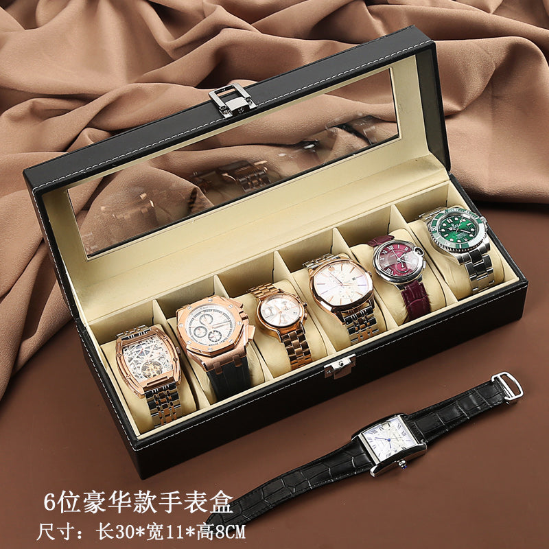 Leather watch box, watch storage box, watch display box, watch box, multiple watches, jewelry box, sunroof bracelet box.