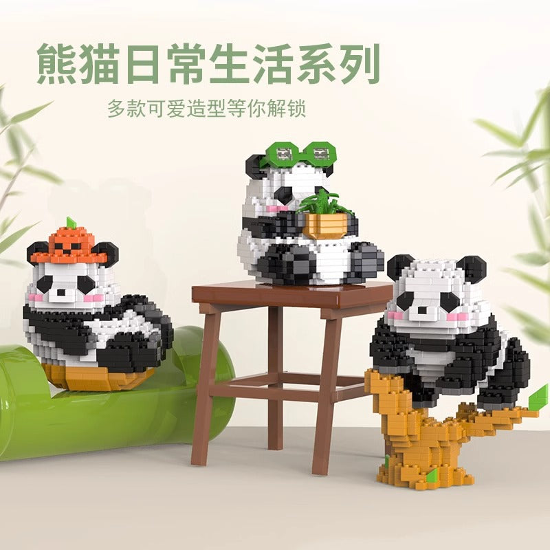China panda life series educational assemble toys tiny particles stall compatible lego building blocks gifts wholesale
