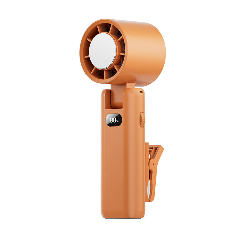 2026 new outdoor high-speed clip fan - portable digital display handheld ice cooling foldable fan wholesale