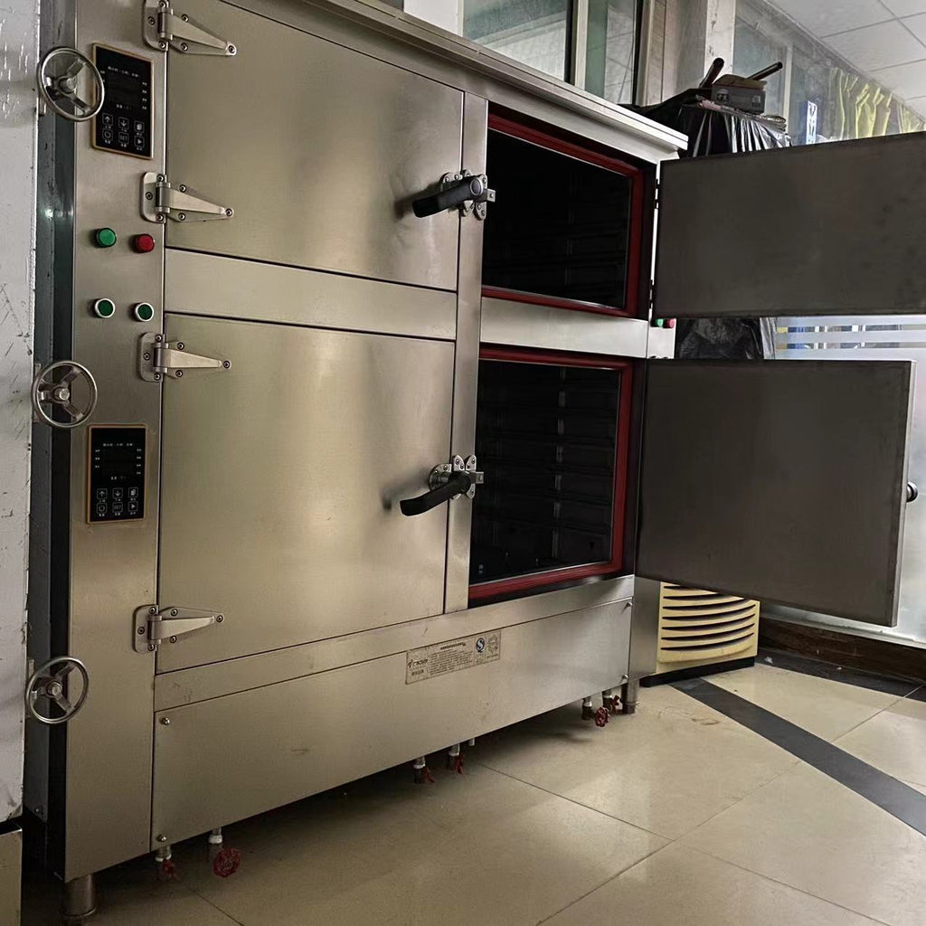 Four-door seafood steaming box Commercial intelligent 380V electric steaming cabinet Hotel restaurant catering stew soup steaming rice all-in-one machine