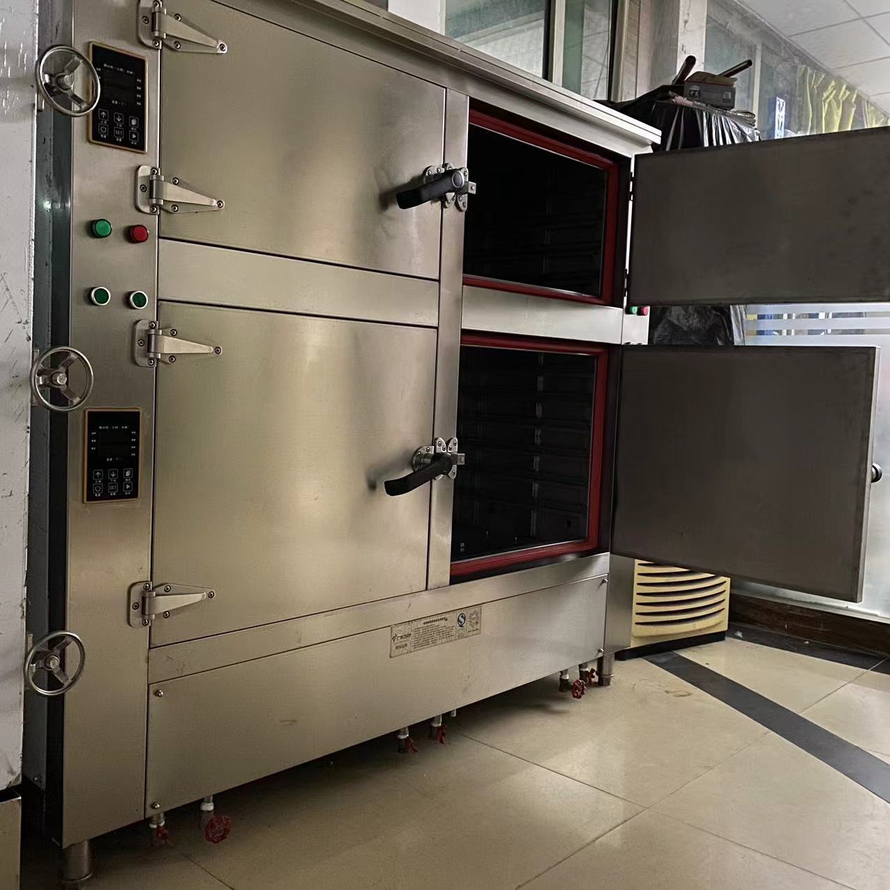 Four-door seafood steaming box Commercial intelligent 380V electric steaming cabinet Hotel restaurant catering stew soup steaming rice all-in-one machine