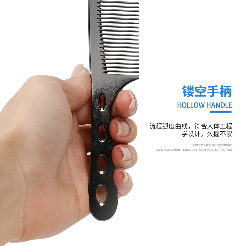 Hair stylist's special hair cutting comb, non-slip handle, anti-static hair cutting comb, steel needle, pointed tail partition, highlighting hair comb