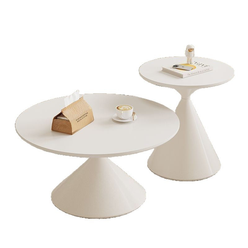 Cream style coffee table for homenormcore living room small apartment modern casualclassy round coffee table