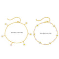European and american cross-border new jewelry fashion daisy beach anklet handmade bohemian daisy pearl anklet for women