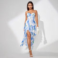 fashiontube top suspender slit sexy evening dress women's silmclassysenseelegance party prom dress