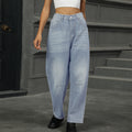 Wishfashion cross-border export women's clothing  independent station new washed loose harem jeans nine-point pants