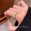 European and american niche design rings for women - light luxury, elegant, high-end, adjustable open ring, fashionable and versatile jewelry