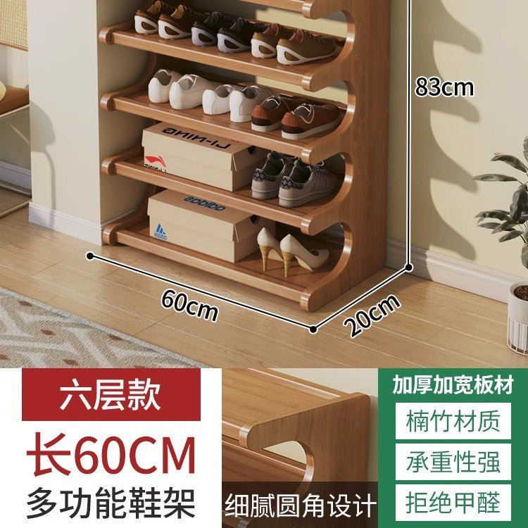 Simple shoe rack, small narrow door, household shoe cabinet, rental house, dormitory, multi-functional storage artifact, space-saving shelf