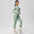 new arrival: women's cloud-soft, quick-dry, brushed fleece yoga set - perfect for fitness, outdoor leisure, and running
