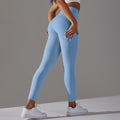 High-waisted, barely-there yoga pants for women, designed with a no-ride-up waistband for a seamless look. these figure-hugging, peach-shaped leggings offer a lift and a comfortable, stretchy fit, perfect for workouts and fitness activities. custom manufa
