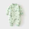 Green (light cotton 3d panda two-piece romper)