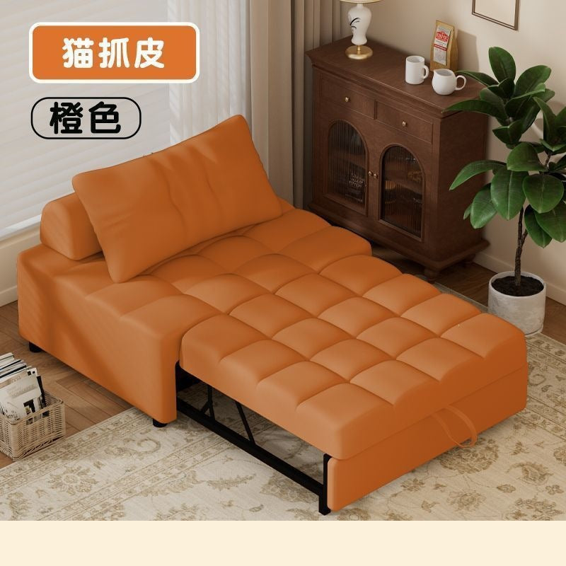 Foldable sofa bed all-in-one dual-purpose small apartment living room balcony multi-functional telescopic bed single double pull-out sofa cotton