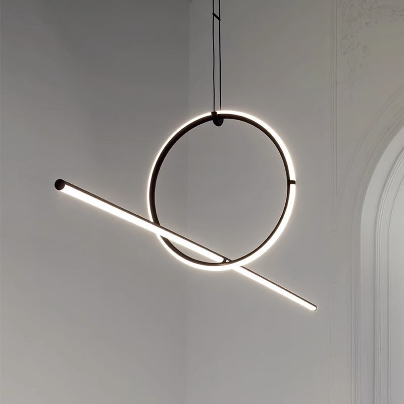 Italian arrangements modern minimalist geometric line restaurant pendant light creative magnetic combination dining table lamp