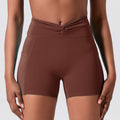 New arrival cross-border outdoor sports three-quarter pants yoga shorts elastic high waist fitness shorts tight sports shorts for women