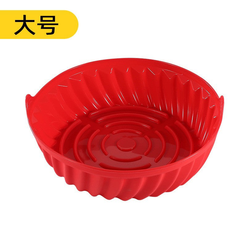 Silicone air fryer baking pan - reusable silicone pot holder & cake mold for home use
