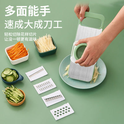Multifunctional vegetable cutter - kitchen gadget for home & commercial use: slicing, dicing, shredding, and grating - the ultimate kitchen tool for restaurants and home cooks