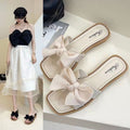 Summer bowknot slippers women's trendy fashion outdoor fairy style bestie beach non-slip flat sandals