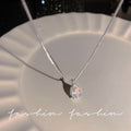 Light luxury drop-shaped zircon-x1050 silver