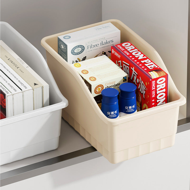 Customizable Tem Cabinet Storage Basket with Pulley Sundries Snack Seasoning Storage Basket Oblique Kitchen Storage Box