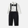Boys' formal wear, children's performance outfit, student piano recital costume, floral dress for kids, big kids' white shirt and black pants set