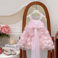 【clearance】girls' dress  new stylish pink princess dress little girl high-end formal gown