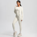 Cloud-soft slim-fit brushed nylon pocket pant set - quick-dry, breathable yoga, running, and fitness activewear three-piece set