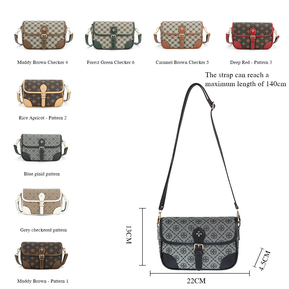 Baellerry's new women's messenger bag  color matching large-capacity shoulder bag versatile printed mobile phone bag tide