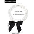 Wholesale faux pearl necklaces - cross-border vintage statement ribbon bow necklaces - women's luxury high-end choker