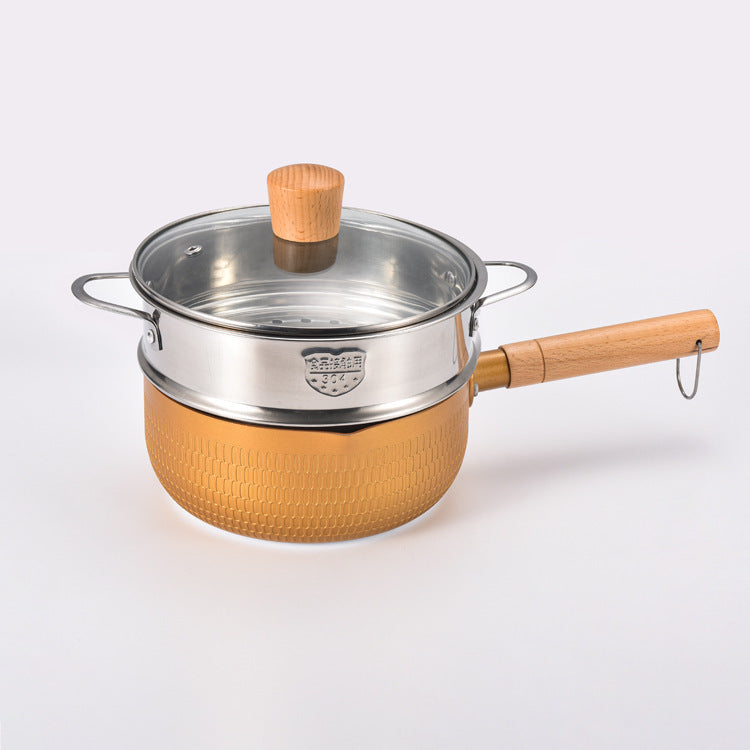 Stainless steel 304 steamer steamed buns kitchen utensils 18/20/22cm snow flat pot matching steamer manufacturer wholesale