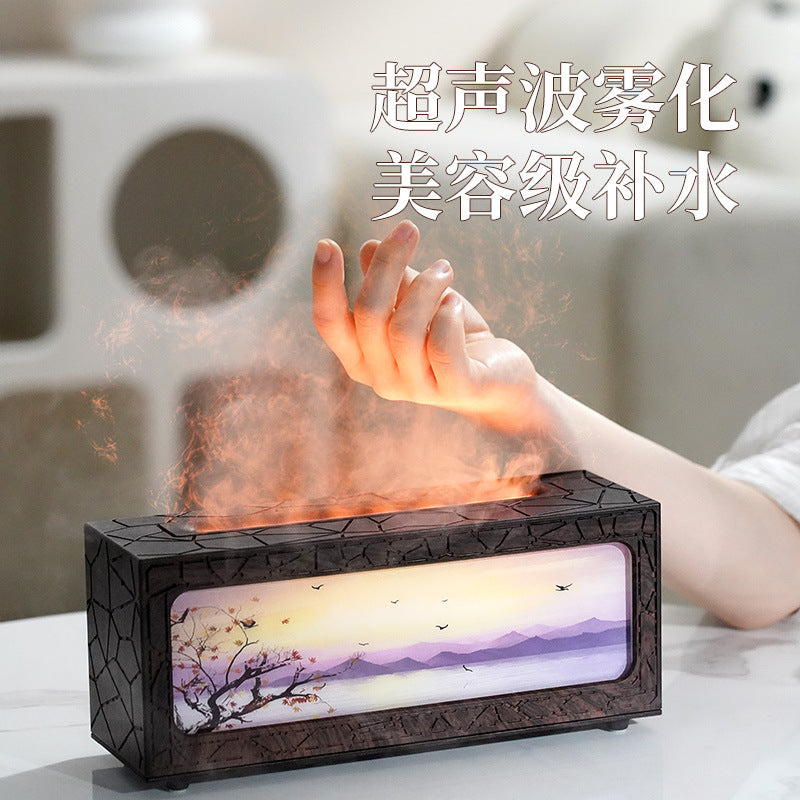 new arrival artificial fireplace aromatherapy machine desktop for home remote control humidifier colorful atmosphere light aromatherapy machine wholesale