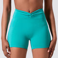 New arrival cross-border outdoor sports three-quarter pants yoga shorts elastic high waist fitness shorts tight sports shorts for women