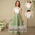 Hot-selling girls' summer dresses for export: children's mesh embroidered princess dresses, new chinese style ancient style long gowns