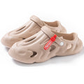 Khaki coconut clogs - with red tag