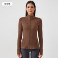 Fall and winternew arrival yoga sports outwear women's elastic running fitness yoga wear long sleevestopsjacketz18031