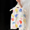 Summer lightweight baby romper, sleeveless bodysuit, cartoon summer outfit, cartoon overalls