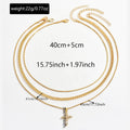 Cross pendant necklace wholesale - european and american style, multi-layered, trendy design, sweet & cool, unique clavicle chain necklace