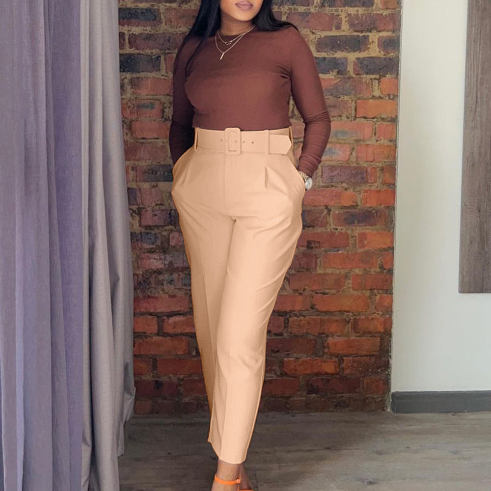women's clothing  independent station spring new arrivalfashioncasualhigh waistpure colorskinny jeans suit pantsfashioncasual pants