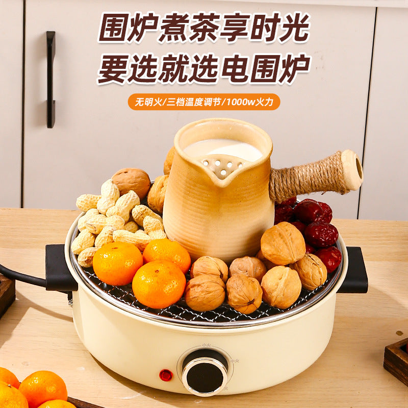 Roasted milk can teapot stove tea can high temperature resistant ceramic tea maker for homewinter heating stove small electric oven