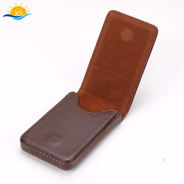 Vertical style leather magnetic business card bag card holder card bag company business card holder card box business gift business card box