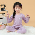 Children's  new double-sided german velvet solid color cut-to-fit autumn/winter warm clothing set - two-piece