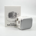 35w gan charger with retractable cable, dual-port (a+c) fast charging adapter, compatible with apple chargers