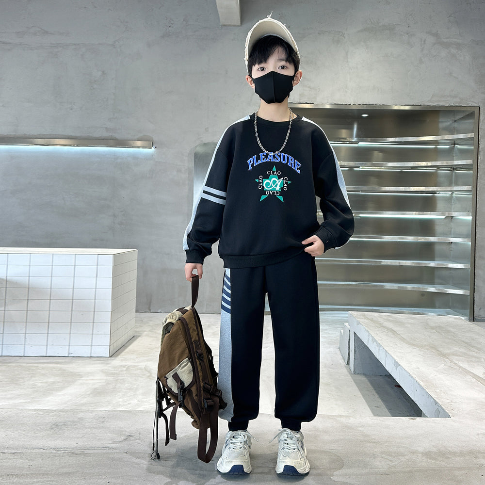 Boys' casual hoodie set - new  spring/autumn collection - kids' two-piece outfit - boys' activewear - spring fashion - trendy brand