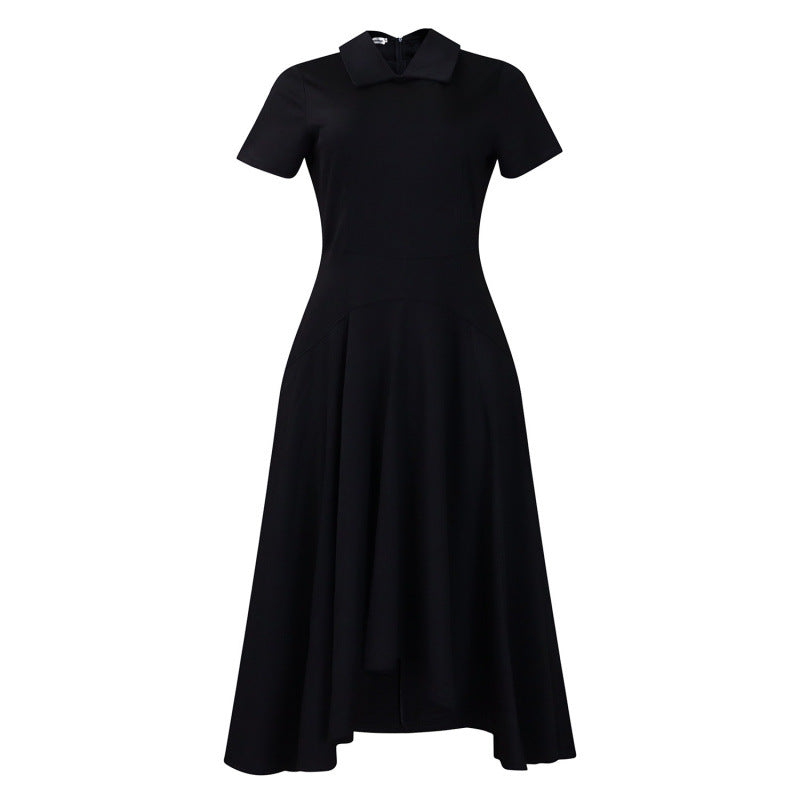 Export women's summer fashioneleganthigh waist banquet large swing skirt asymmetricalelegance evening party african dress