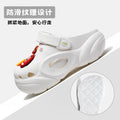 Spongebob squarepants thick sole stomp on shit feeling crocs women's summernew arrivaloutwearnon-slip deodorizing filtertoe heightening beach shoes