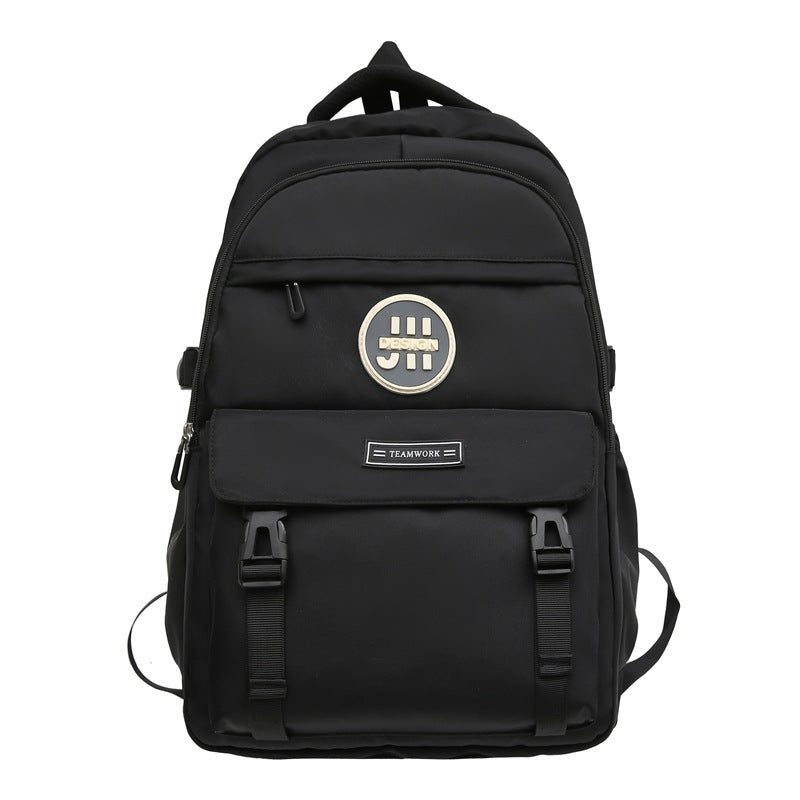 Cross-border new large-capacity schoolbag, junior high school student, college student backpack, Korean version of casual tide student backpack wholesale