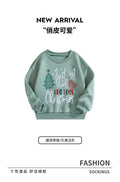 Export spring autumkids round neck children's sweatshirt cartoon printingcutecasual fleece long sleeves pullover girl tops